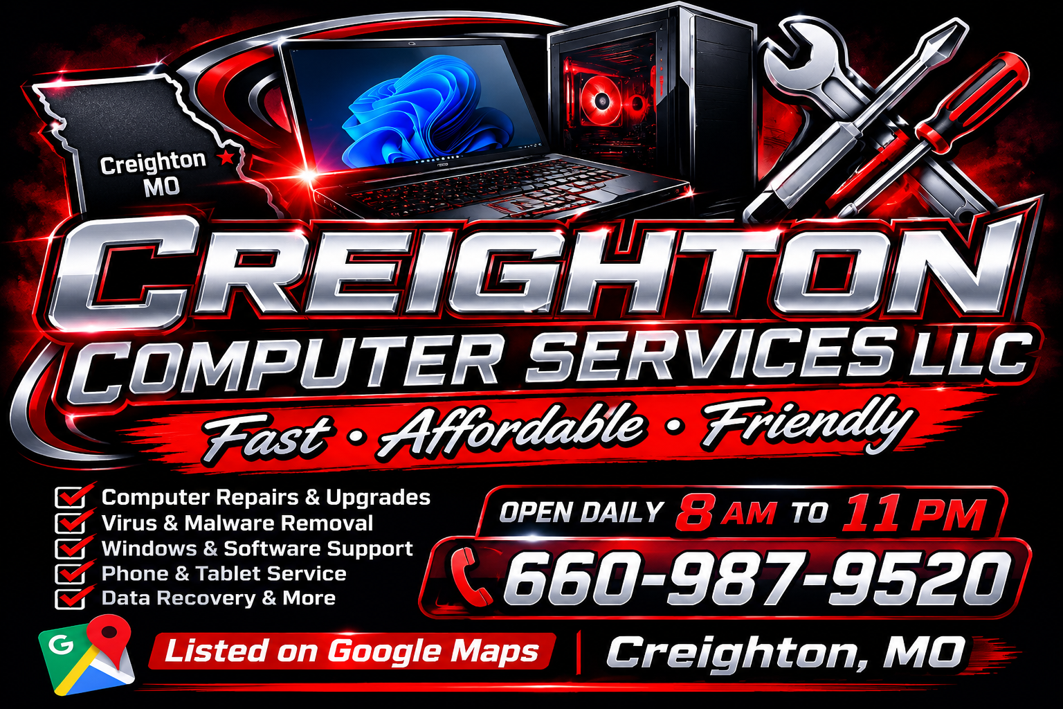 Creighton Computer Services LLC — Fast, Affordable, Friendly